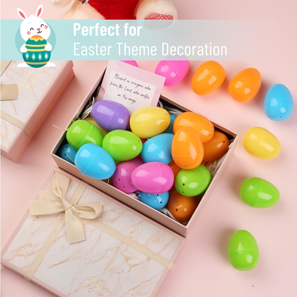Party Games Easter Egg - 100 ชิ้น ไข่อีสเตอร์พลาสติก ไข่พลาสติกแบบเติมได้ ของเล่นเด็ก กล่องของขวัญสีสันสดใส