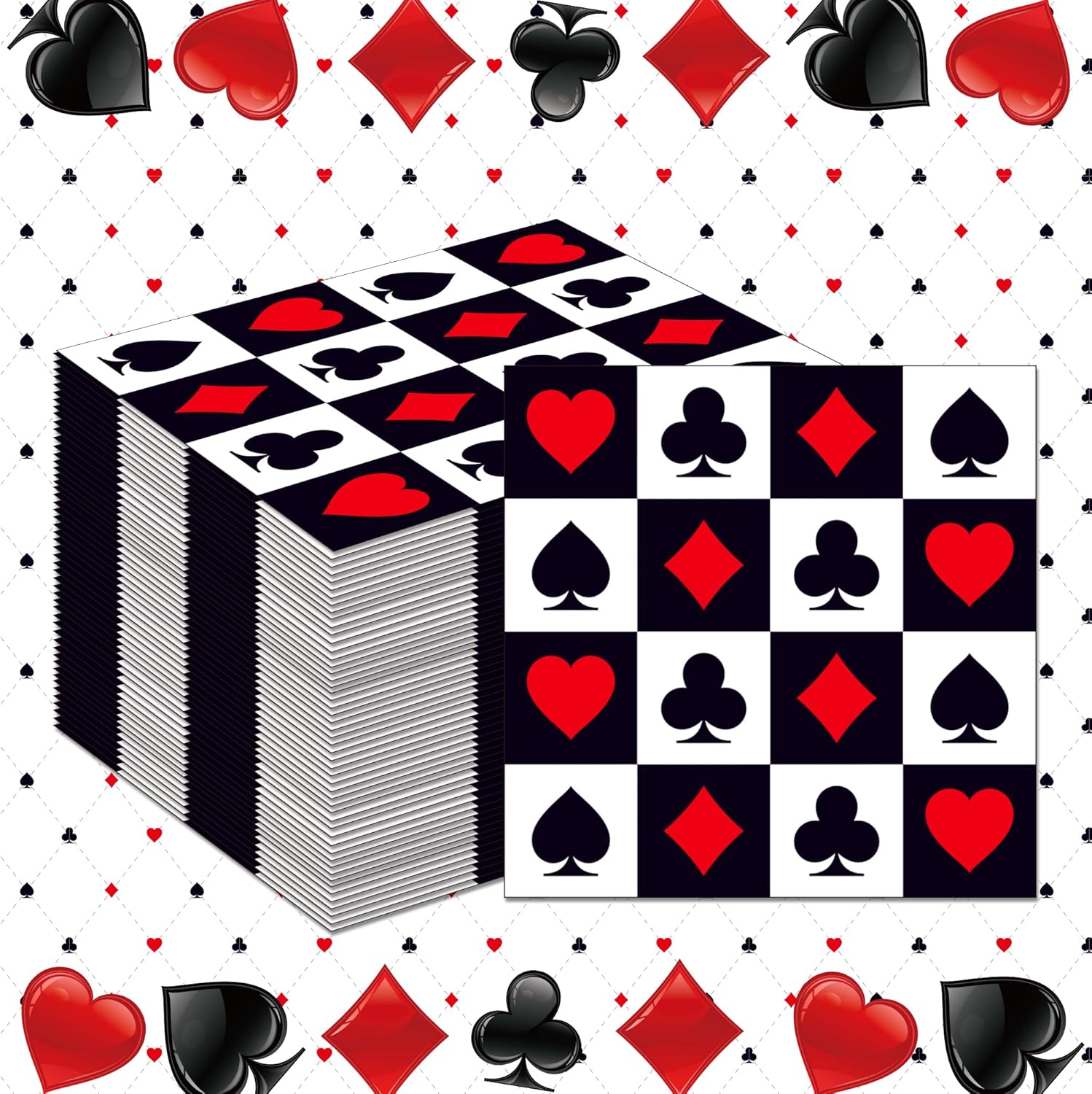 ผ้าเช็ดปากธีมคาสิโน 20/40/60/8 - Party Games Night บทวิจารณ์และราคา